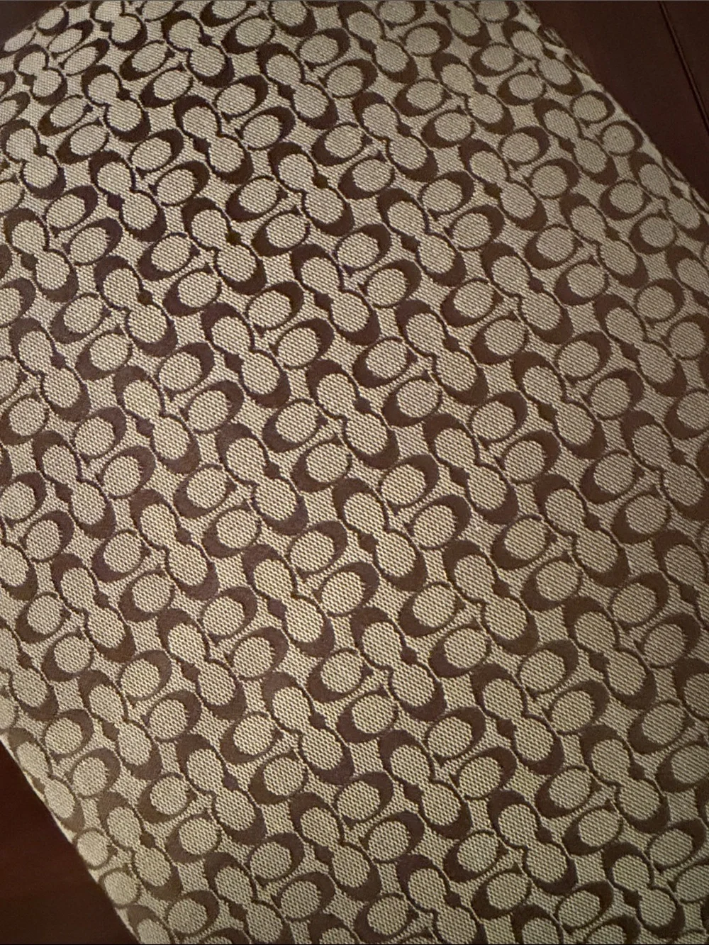 Coach Beige and Brown Signature Canvas Laptop Sleeve new